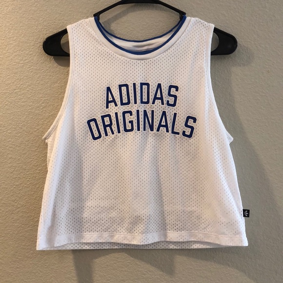 Adidas Originals white mesh crop top! - Picture 1 of 4